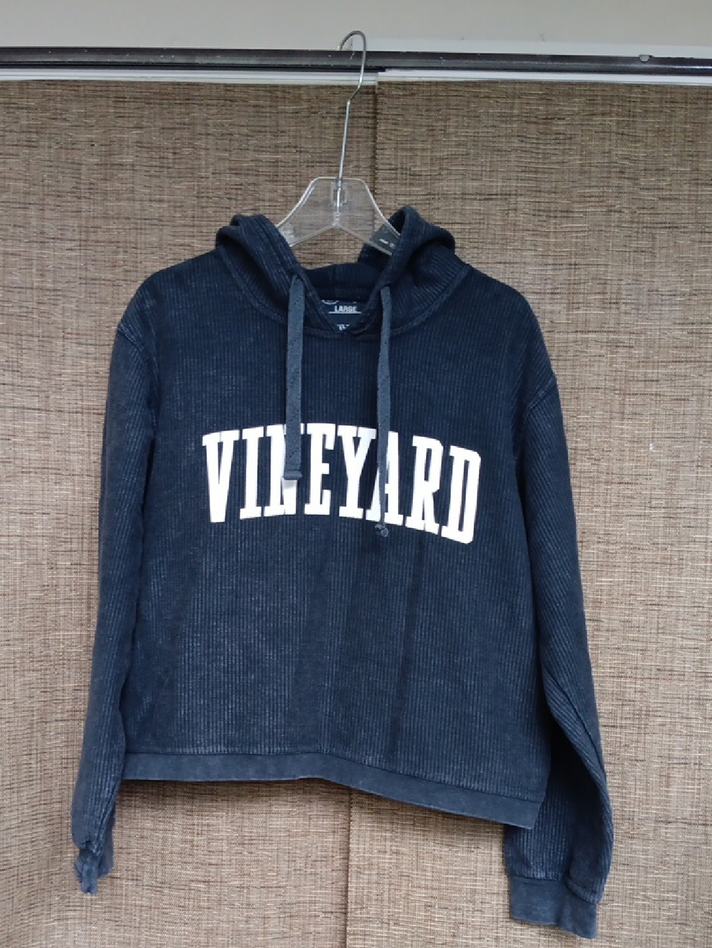 Royce Cotton Pullover Hoodie in Navy with White Logo